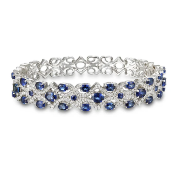 Riviera Sapphire and Diamond Bracelet